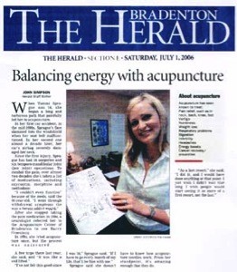 Barry Greenberg in Bradenton Herald Tribune article on acupuncture and energy