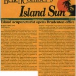 Island Sun article on acupuncture and Barry Greenberg